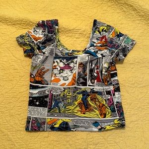 Marvel comic crop top size XS
